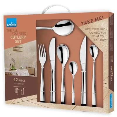 Afbeelding van Amefa Gaia All You Need 42 delige bestekset voor 6 personen zilverkleurig