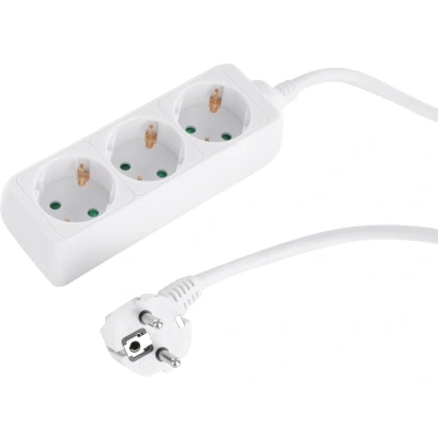 Afbeelding van Q Link Stekkerdoos 3 Voudige Verlengkabel met Randaarde x 1.5 mm² m Wit