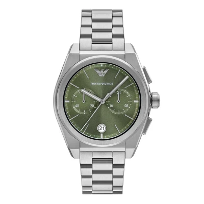 Afbeelding van Emporio Armani Traditional Federico Chronograaf silvercoloured, Heren, Maat: One Size, Silver coloured