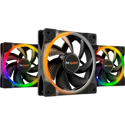 Afbeelding van be quiet! Light Wings 120mm PWM Triple Pack Computer behuizing Ventilator 12 cm Zwart 3 stuk(s)