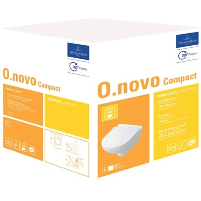 Afbeelding van Villeroy &amp; Boch O.Novo wandcloset combipack met SoftClose zitting 360