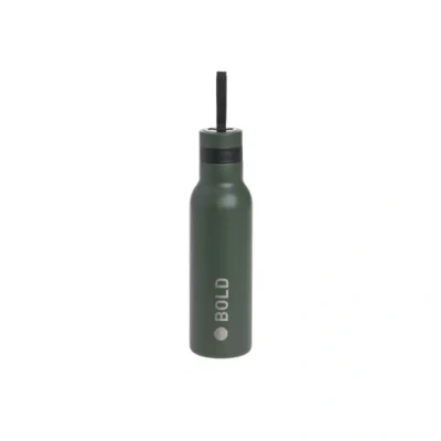 Afbeelding van Lässig drinkfles dubbelwandig RVS Bold dark olive