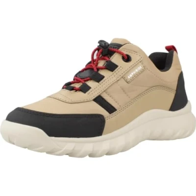 Afbeelding van Geox J Simbyos B ABX Sneakers laag voor kinderen, Maat: 24, Beige black Textiel/ synthetisch