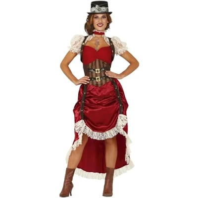 Afbeelding van Steampunk Jurk Eliza Dames Maat L