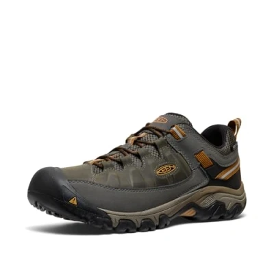 Afbeelding van Keen Targhee III WP Outdoorschoenen, Heren, Maat: 44, Black olive/golden brown Leer/ synthetisch