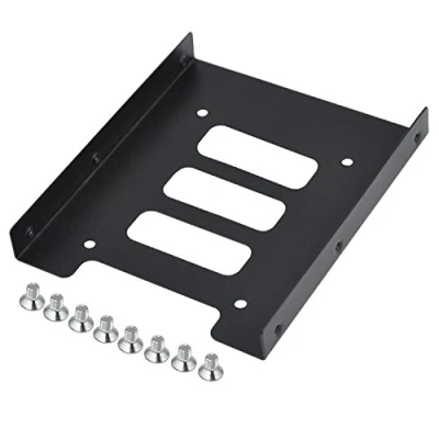 Afbeelding van TRIXES Metaal zwart 2,5 inch SSD tot 3,5 montageset voor interne harde schijf houder vervanging hoogwaardige montage