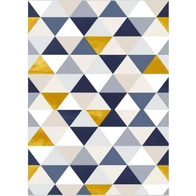 Afbeelding van Mani Textile Driehoekig tapijt, blauw, afmetingen: 80 x 150 cm