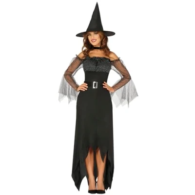 Afbeelding van Heks &amp; Spider Lady Voodoo Duistere Religie Kostuum Punthoed Pandora Vrouw Maat 42 44 Halloween Verkleedkleding