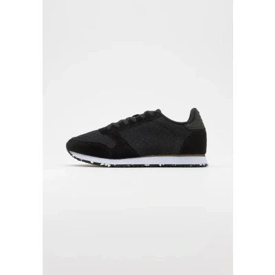 Afbeelding van Woden YDUN Sneakers laag, Dames, Maat: 37, Black Leer en textiel