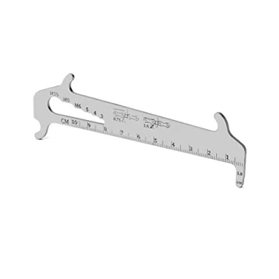 Afbeelding van QWORK® 1 stuk fietsketting meter, gereedschap indicator, snelle en eenvoudige slijtagemeting voor fiets, roestvrij staal