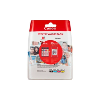 Image de pack de 4 cartouches d&#039;encre canon cli 581 xl