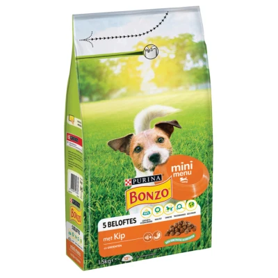 Afbeelding van Bonzo Droogvoer Mini Menu Kip 1,5 kg