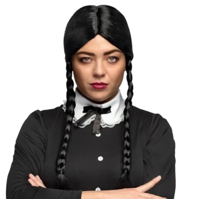 Afbeelding van Boland Pruik Secrete Zwart Vlechtjes Lang Vrouwen Heks Halloween en Horror