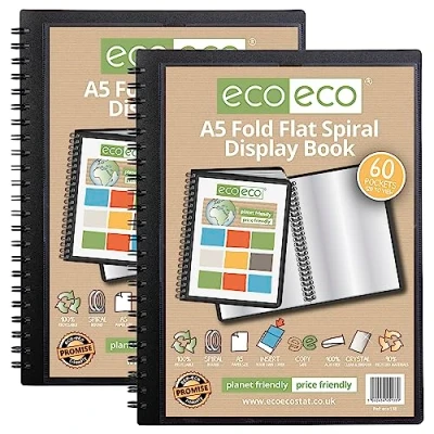 Afbeelding van eco Eco138 x 2 documentenmap, A5, 50% gerecycled, 60 spiraalhoezen
