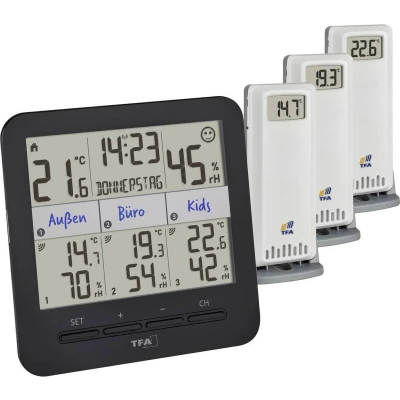 Afbeelding van TFA Dostmann KLIMA@HOME 2 Draadloze thermo en hygrometer Zwart