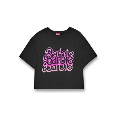 Afbeelding van Barbie Dames kort T shirt Grijs zuur Washed Logo Grafisch Retro Roze Korte Mouw Mode Top Modeproduct Adult Gift Film Product, wassen