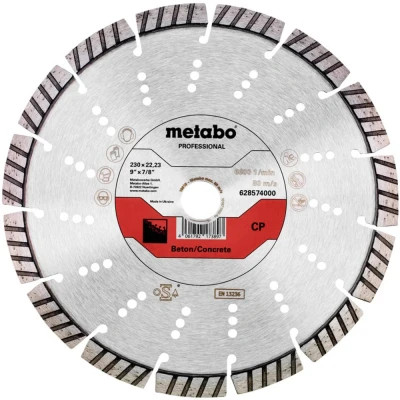 Afbeelding van Metabo 628574000 Diamanten doorslijpschijf Diameter 230 mm Boordiameter 22.23 1 stuk(s)