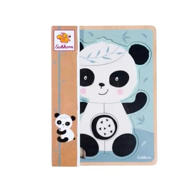 Afbeelding van Houten Kinderpuzzel Eichhorn Panda 6 Onderdelen