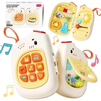 Afbeelding van Afufu Telefoon voor kinderen, muziekspeelgoed, babytelefoon, meisjes, jongens, geschenken, 1, 2, 3 jaar, Busy Board speelgoed, Montessori activiteit, educatief spel, motoriek baby, sensorisch