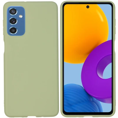 Afbeelding van iMoshion Hoesje Geschikt voor Samsung Galaxy M52 Siliconen Color Backcover groen