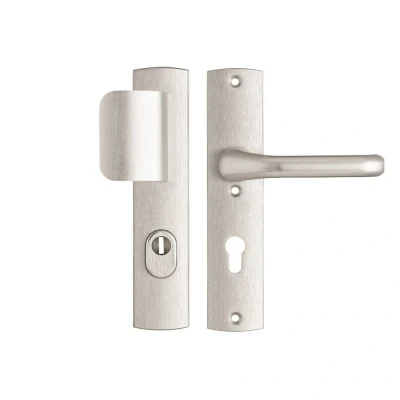 Afbeelding van AXA Premium veiligheidsbeslag D duwer/kruk (Flow) met kerntrekbeveiliging PC72 F1 LS SKG***