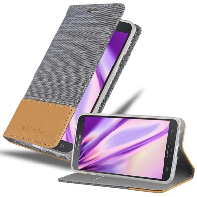 Afbeelding van Cadorabo Hoesje geschikt voor Samsung Galaxy NOTE 3 NEO in LICHTGRIJS BRUIN Beschermhoes met magnetische sluiting, standfunctie en kaartvakje Book Case Cover Etui