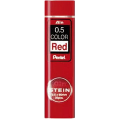 Afbeelding van Potloodstift Pentel 0.5mm rood koker à 20 stuks