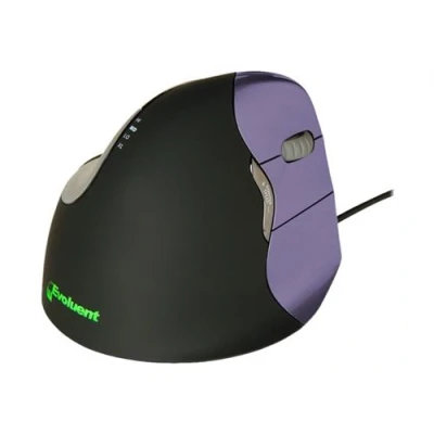 Image de Evoluent VerticalMouse 4 Small Souris verticale pour droitiers optique 6 boutons filaire USB violet/noir