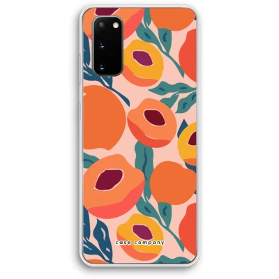 Afbeelding van Case Company® hoesje geschikt voor Samsung Galaxy S20 Perzik Soft Cover Telefoonhoesje Bescherming aan alle Kanten en Schermrand