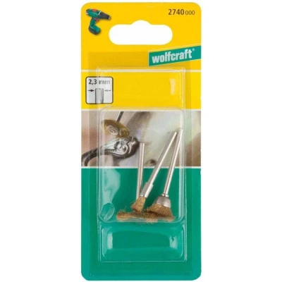 Afbeelding van Wolfcraft mini draadborstelset, 3 delig