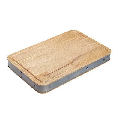 Afbeelding van KitchenCraft Industrial Kitchen handgemaakte houten hakblok/snijplank 48 x 32 5 cm (19 &quot;x 12,5&quot; 2 &quot;) rechthoekig