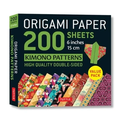Afbeelding van Origami Paper 200 sheets Kimono Patterns 6 (15 cm)