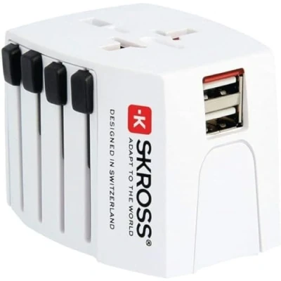 Afbeelding van SKROSS I 1.302963 MUV USB universele reisadapter + 2 aansluitingen spanning en vermogen 100 V 250 W / 625 elektrische schokbescherming