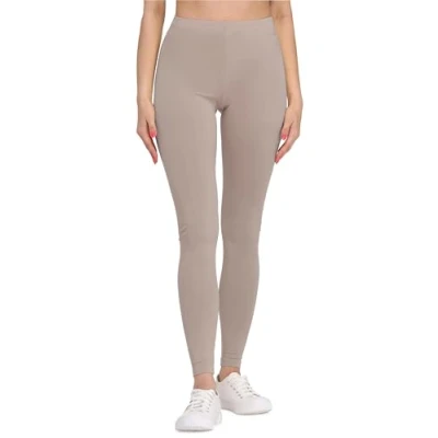 Afbeelding van Bellivalini BLV BLV50 147 LE Dames Leggings Sport Vrijetijdsbroek Lang Viscose Sporbroek Yogabroek Café au Lait XL