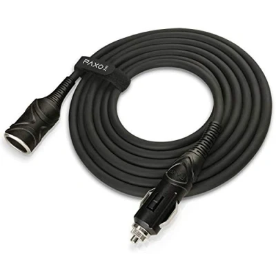 Afbeelding van PAXO 2 m KFZ 12 V verlengkabel, 15 A zekeringverlenging, complete rubberen kabel met stekker en stekker, druppelsluiting, voor sigarettenaansteker