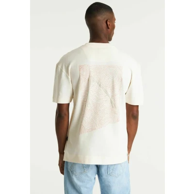 Afbeelding van CHASIN&#039; Swirl Tshirt print, Heren, Maat: XL, Beige