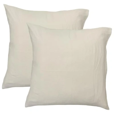 Afbeelding van Matt &amp; Rose Set Kussenslopen Naturel (2x) 65 x cm Mousseline Katoen