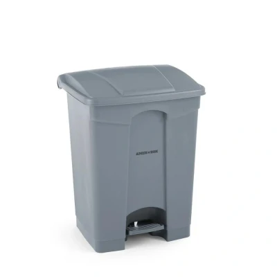 Afbeelding van AmerBox Pedaalemmer 87L lichtgrijs kunststof 500x410x(H)815mm