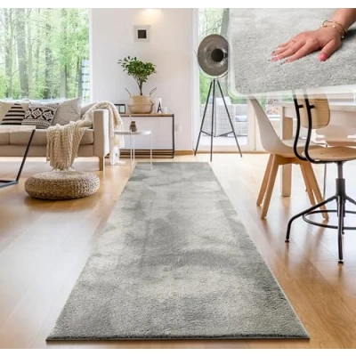 Afbeelding van Paco Home Tapijt voor woonkamer Eenkleurig Wasbaar Zacht kortstondig pooltje 80x300 cm