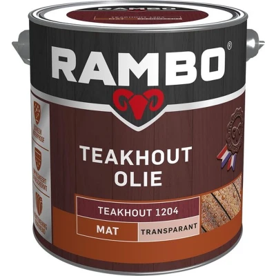 Afbeelding van Rambo Pantserbeits Schutting Transparant Mat Teakhout 1204 Blanke lak &amp; Beits