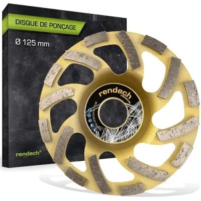 Afbeelding van Betonschuurschijf 125 mm voor steen, baksteen, graniet enz. Schuurschijf continu professioneel gebruik rendech® merkkwaliteit