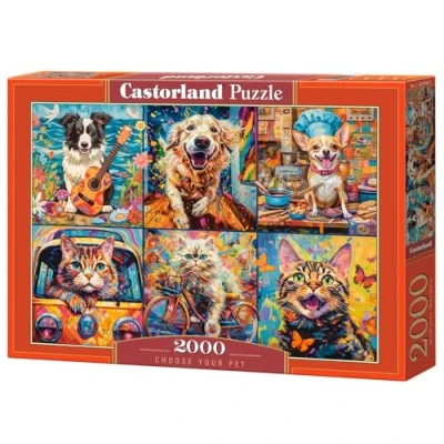 Afbeelding van Castorland puzzel met 2000 stukjes, kies je huisdier, dierenpuzzel, voor volwassenen,
