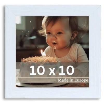 Afbeelding van Victor fotolijst &quot;Klee&quot; 10 x cm in wit moderne eenvoudige vierkante van hout witte