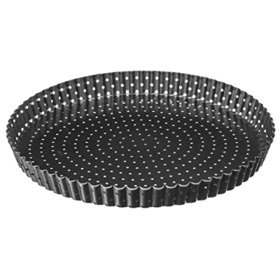 Afbeelding van Bakvorm quiche / taart met losse bodem en geperforeerd 28 cm