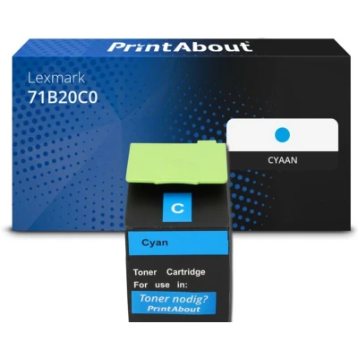 Afbeelding van Huismerk Lexmark 71B20C0 Toner Cyaan