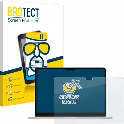 Afbeelding van BROTECT Screenprotector voor Apple MacBook Air 15&quot; M3 2024 Folie Beschermfolie Beschermglas matte