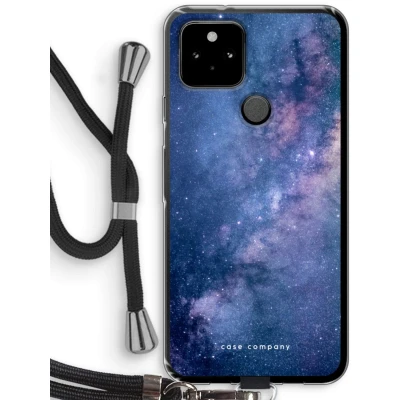 Afbeelding van Case Company® hoesje met Koord geschikt voor Google Pixel 5 Nebula Telefoonhoesje Zwart Bescherming aan alle Kanten en Over de Schermrand