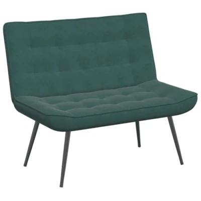 Afbeelding van vidaXL Bankje 110x74x84 cm fluweel donkergroen