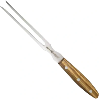Afbeelding van Eikaso Solingen 18 cm Vleesvork met Olijfhouten Handvat Semi flexibel Molybdeenstaal
