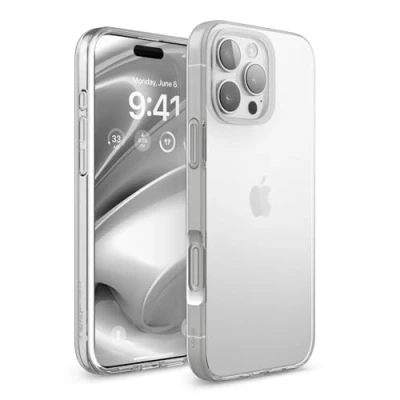 Afbeelding van elago Hybride transparante beschermhoes, compatibel met iPhone 16 Pro Max beschermhoes 6,9 inch PC + TPU, stootrand, hoge camerabescherming, duurzaam, krasbestendig